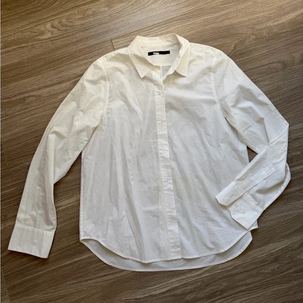 Jenni Kayne Women’s Classic Cotton Button Up in White Sz M 100% Cotton EUC - Picture 10 of 12